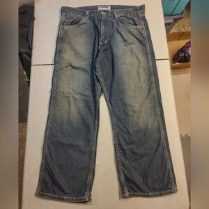 Old Navy Carpenter Jeans - Dirty Wash - 38x30 - Mens - Y2K - Vintage